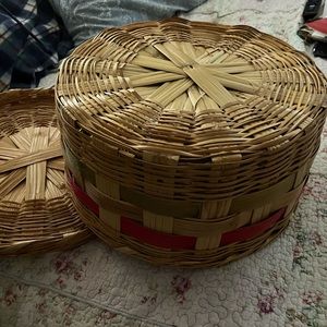 Wicker Basket - Vintage- Good for closet storage.
